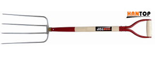 Item No.61407 Steel fork with wooden handle and Iron Y grip
