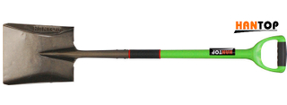 Item No.12902 Square shovel with LONG steel tube pvc coated+TRP grip