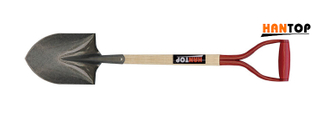 Item No.61404 Small round shovel with wooden handle and Iron Y grip