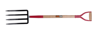 Item No.74312 Forged digging fork wooden handle Iron Y grip