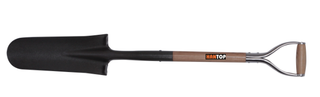 Item No.74304 Drain spade 14# wooden handle stainless Y grip