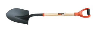Item No.71319 round shovel with wooden handle PA grip