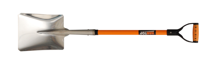 Item No.41614 Square aluminium shovel with fiberglass handle and PB grip
