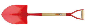 Item No.73302 Spain round shovel with wooden handle Y iron grip
