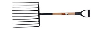 Item No.74309 Forged fork 10teeth wooden handle PVC grip