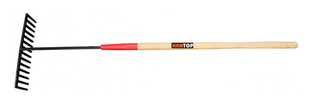 Item No.74329 14T Leaf rake with long wooden handle