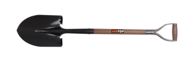 Item No.74301 Round shovel with wooden handle stainless Y grip